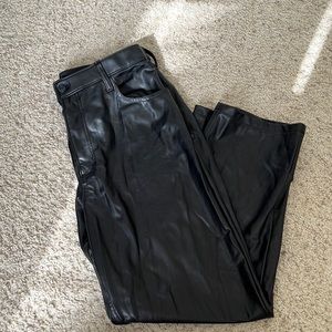 Abercrombie Leather Straight Leg Pant